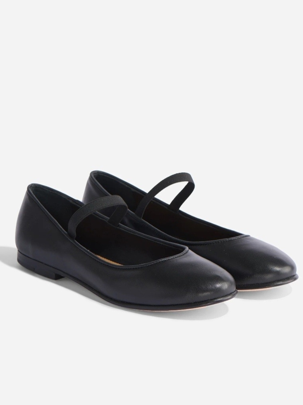 Nisolo Bea Black Mary Jane Ballet Flats with Strap New In Box Sz 8 Ret $138